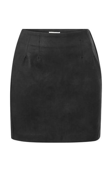 Faux Nubuck Leather Skirt